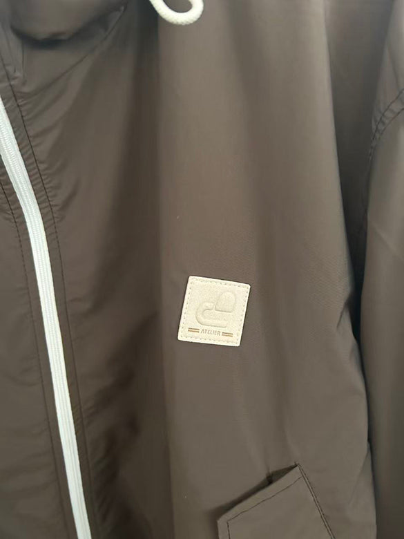 Sporty Hoodie Zipper Blouson