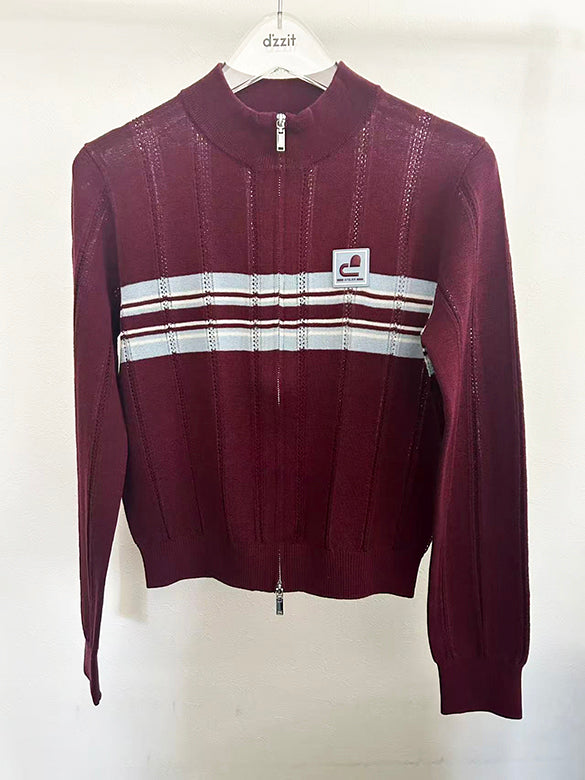 Line Retro Zipper Knit