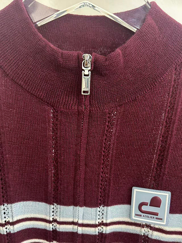 Line Retro Zipper Knit