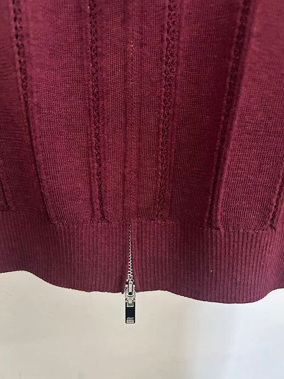 Line Retro Zipper Knit