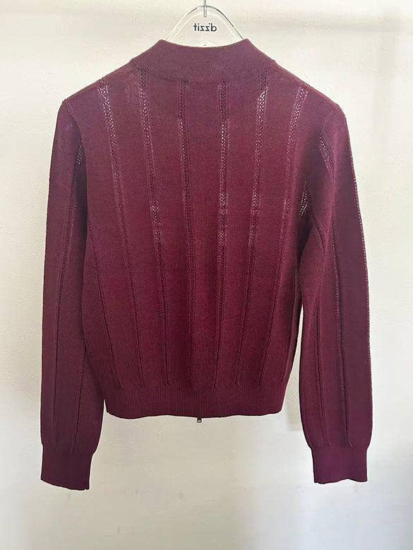 Line Retro Zipper Knit