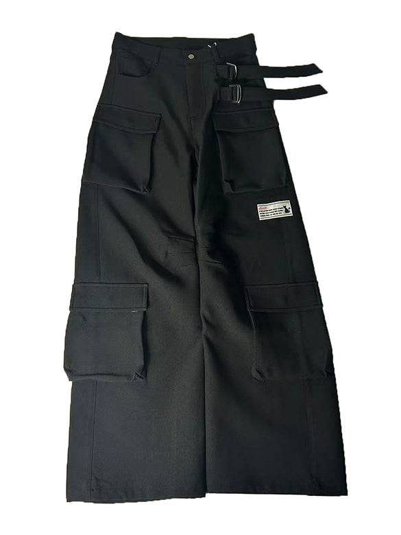 Belt Buckle Design Cargo Pants