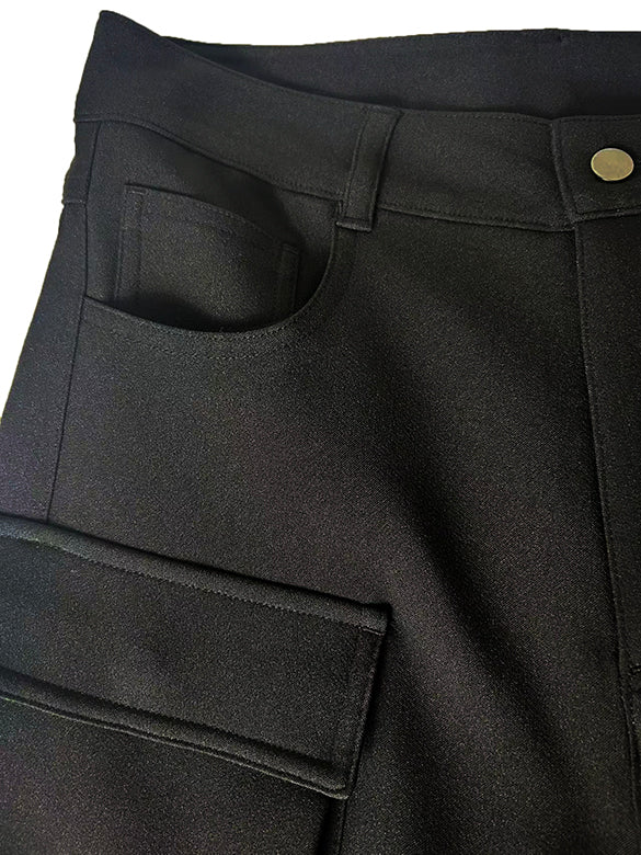 Belt Buckle Design Cargo Pants