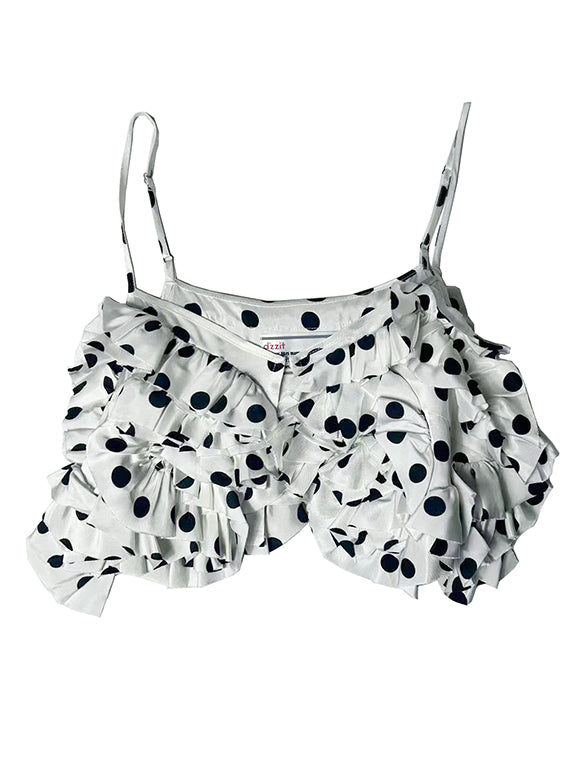 Polka Dot Frill Bustier