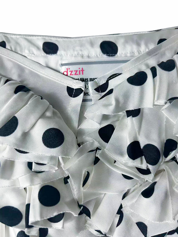Polka Dot Frill Bustier