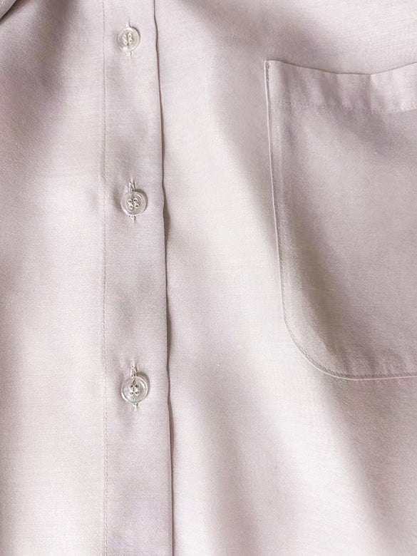 Puff-sleeves Bow-tie Sheer Blouse