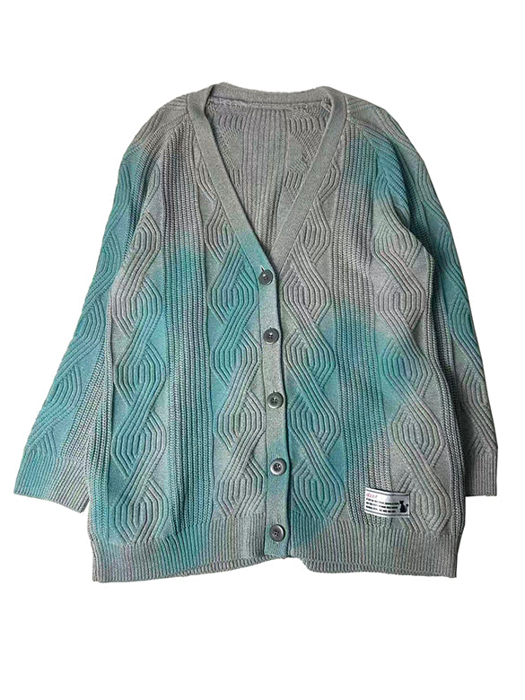 Spray Printed Knit Cardigan