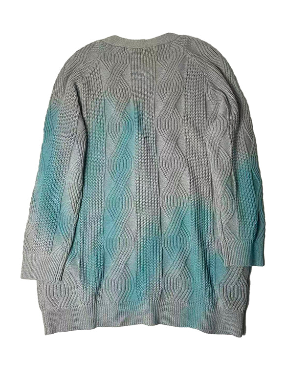 Spray Printed Knit Cardigan