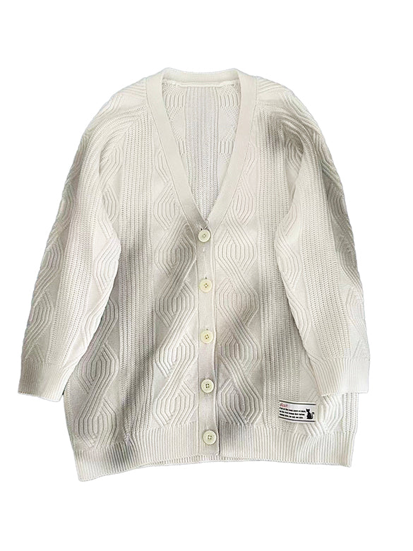 Spray Printed Knit Cardigan