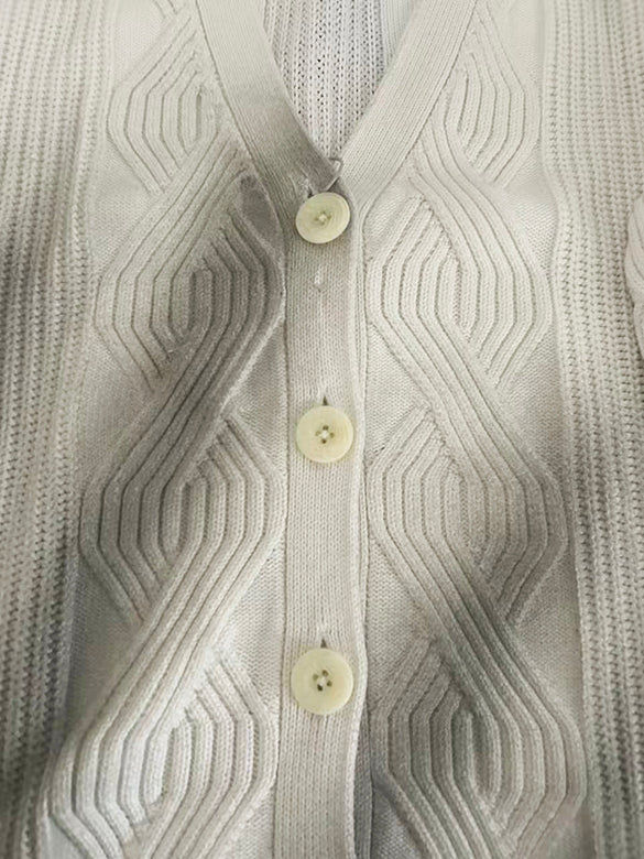 Spray Printed Knit Cardigan