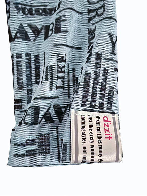 Printed Sheer Tulle Top