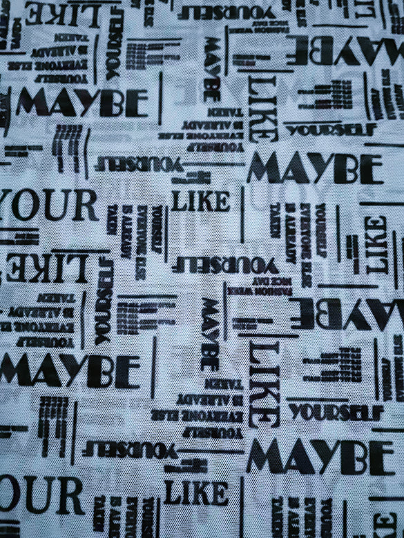 Printed Sheer Tulle Top