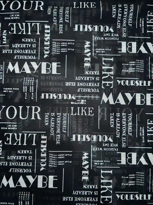 Printed Sheer Tulle Top