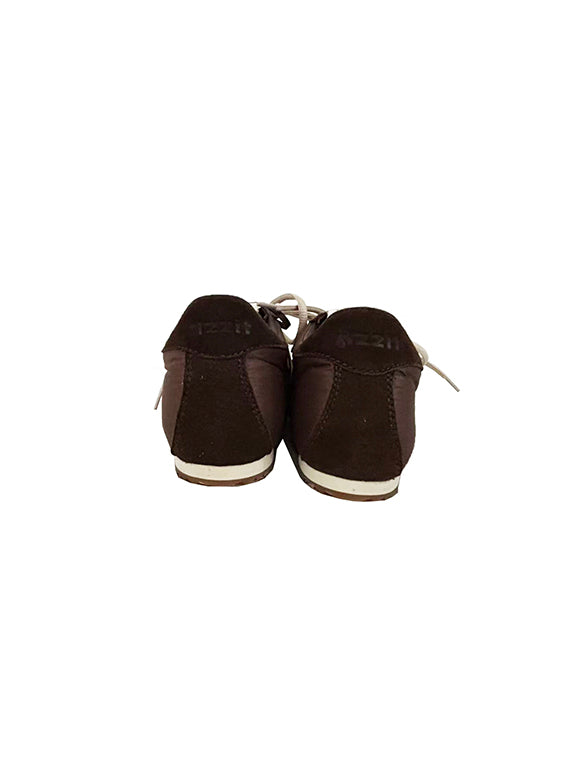 Mixed Material Bi-color Code Sneakers
