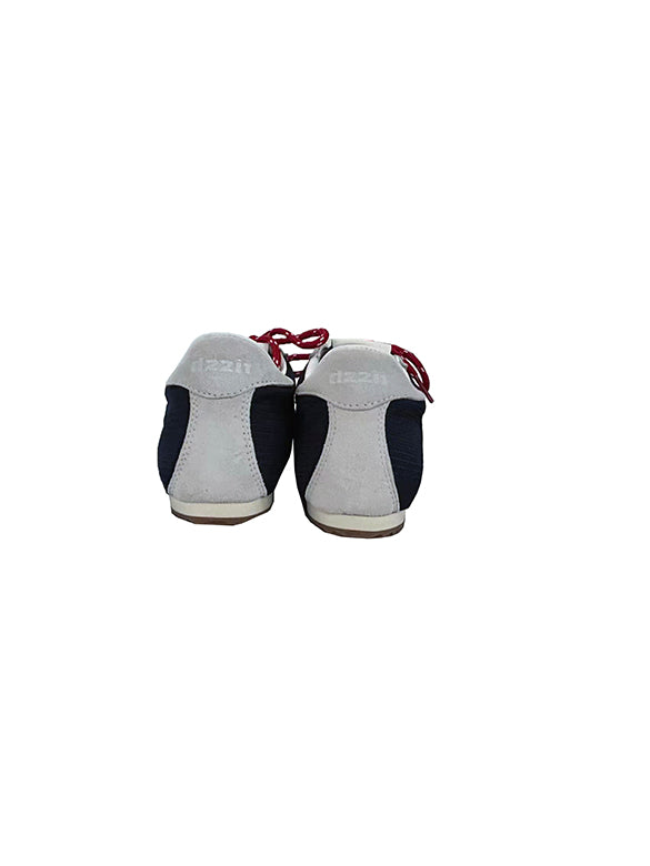 Mixed Material Bi-color Code Sneakers