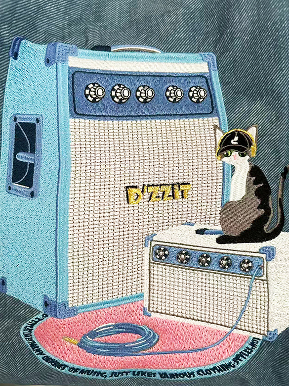× ball&chain d'zzit Cat With Amp Bag L size & Blue Paracode Strap