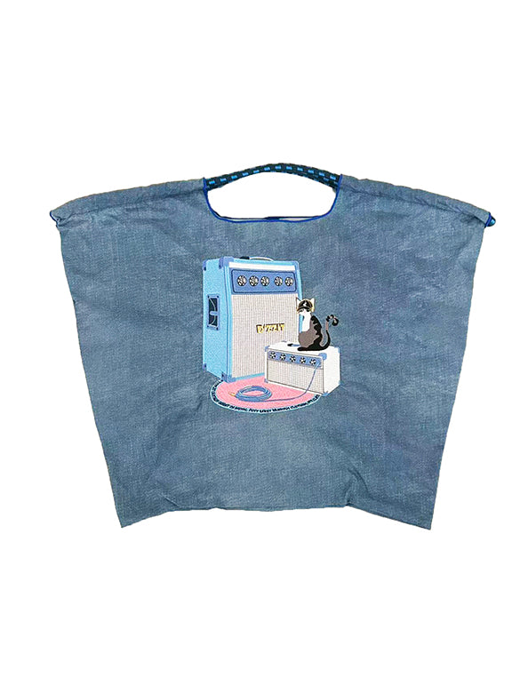 × ball&chain d'zzit Cat With Amp Bag L size & Blue Paracode Strap