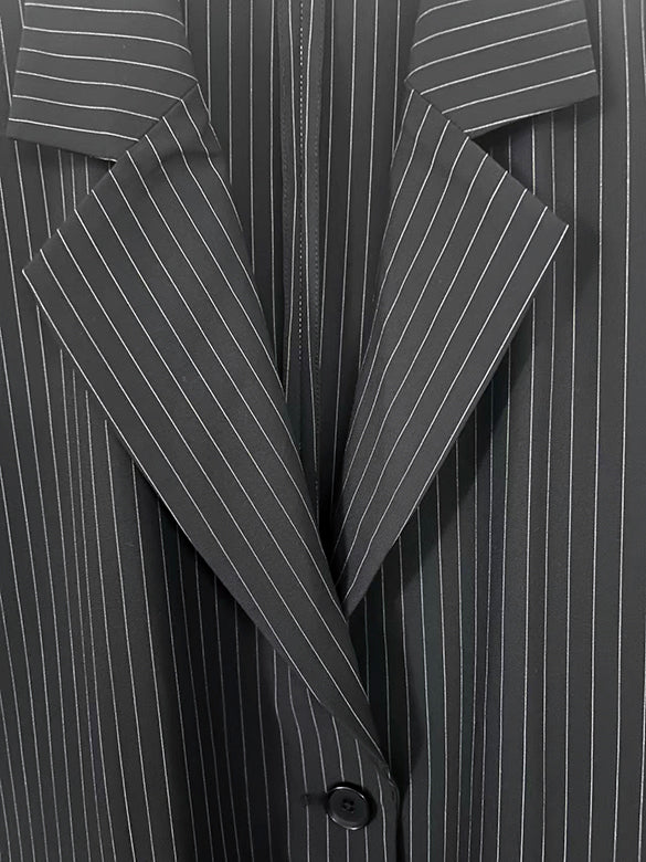 Pin-stripe Frill Design Jacket