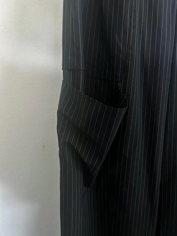 Pin-stripe Side Cut-out Pants