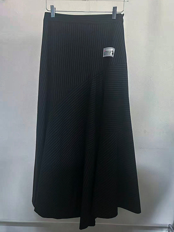 Pin-stripe Gather Skirt