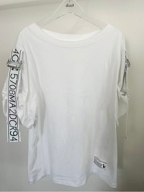 Printed Tape Design T-shirt