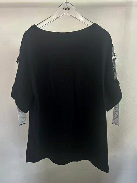 Printed Tape Design T-shirt