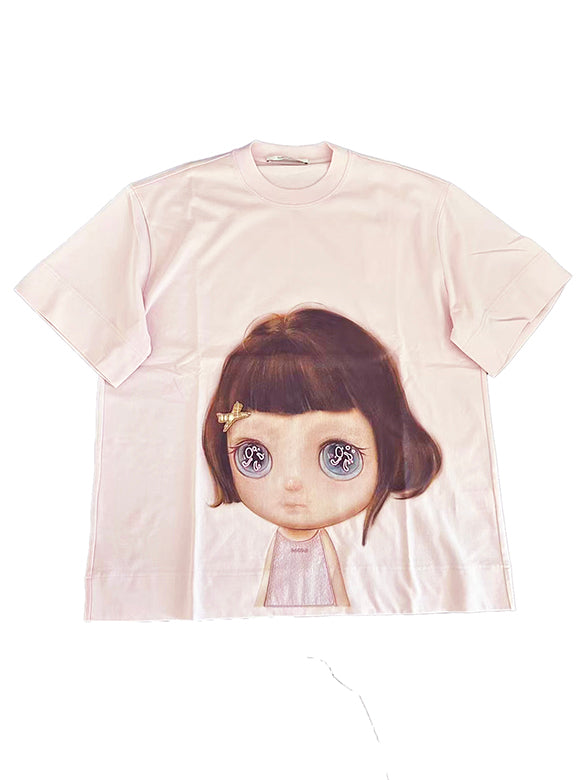 Character Printed Embroidery Loose T-shirt