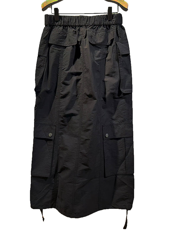 Nylon Cargo Zipper Skirt
