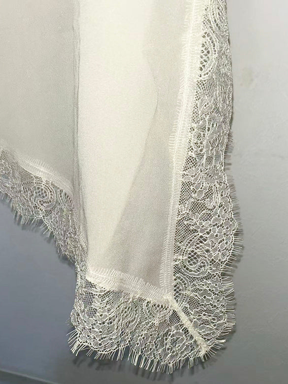 Asymmetry Slit Lace Camisole