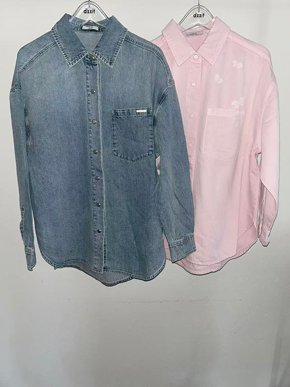 Printed Denim Shirt