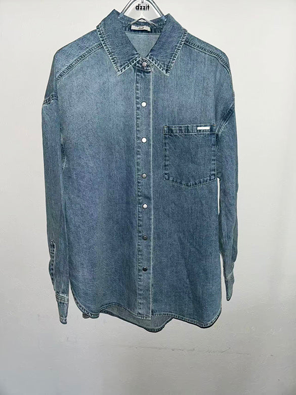 Printed Denim Shirt