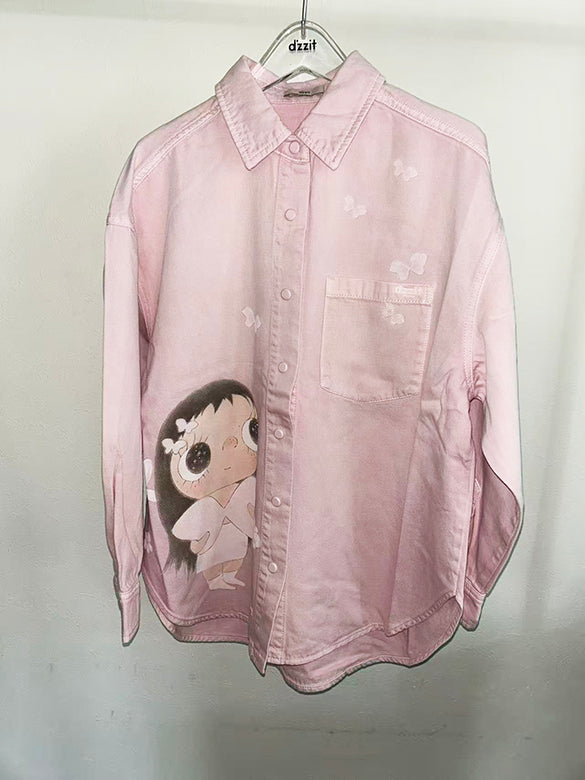 Printed Denim Shirt