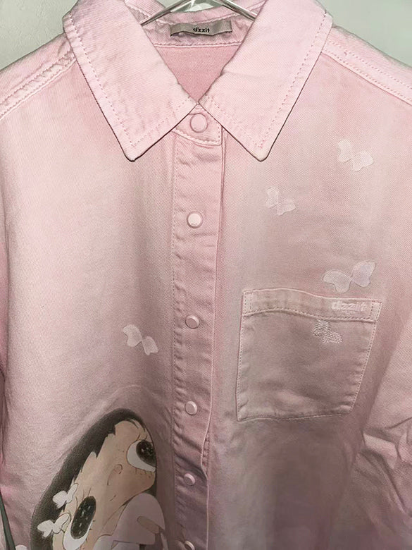Printed Denim Shirt