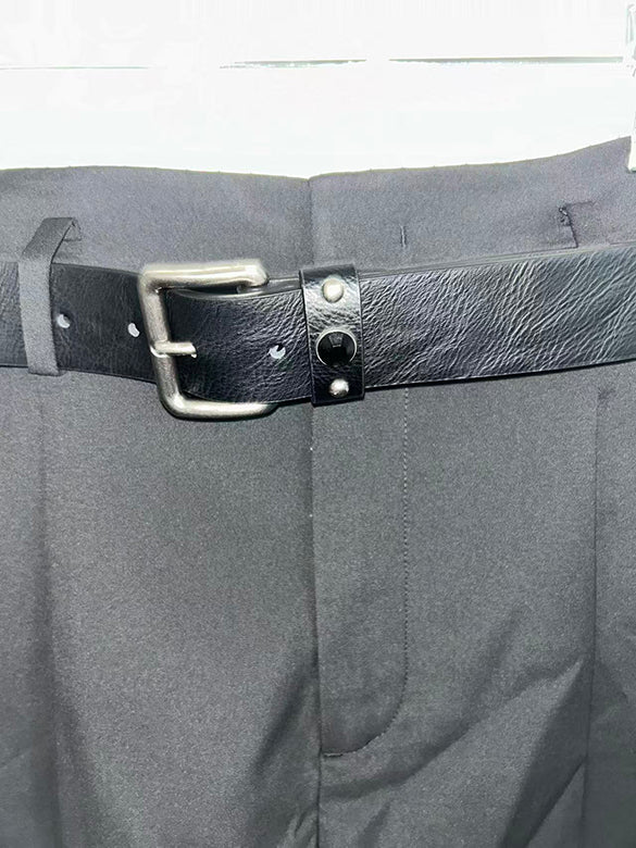 Belted Slacks Half Pants