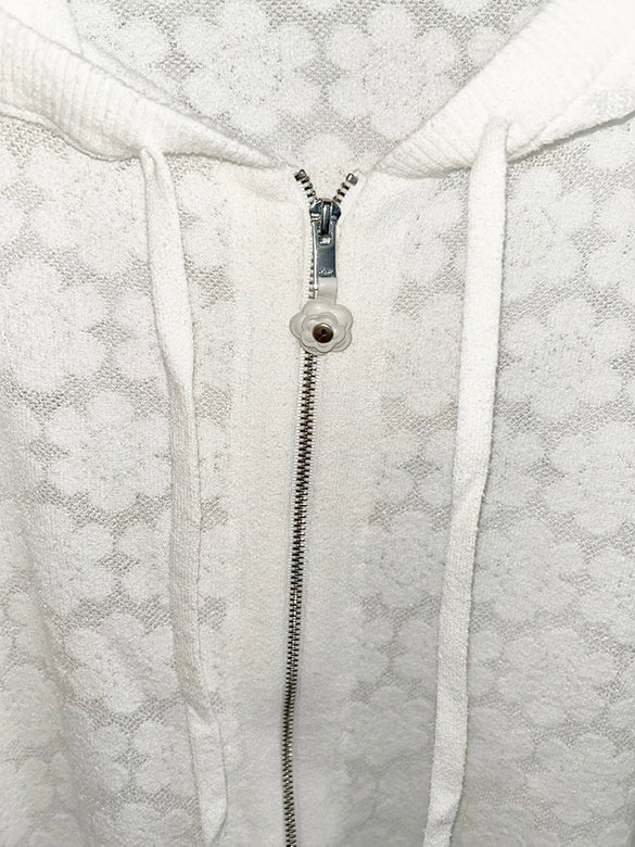 Flower Design Knitting Hoodie