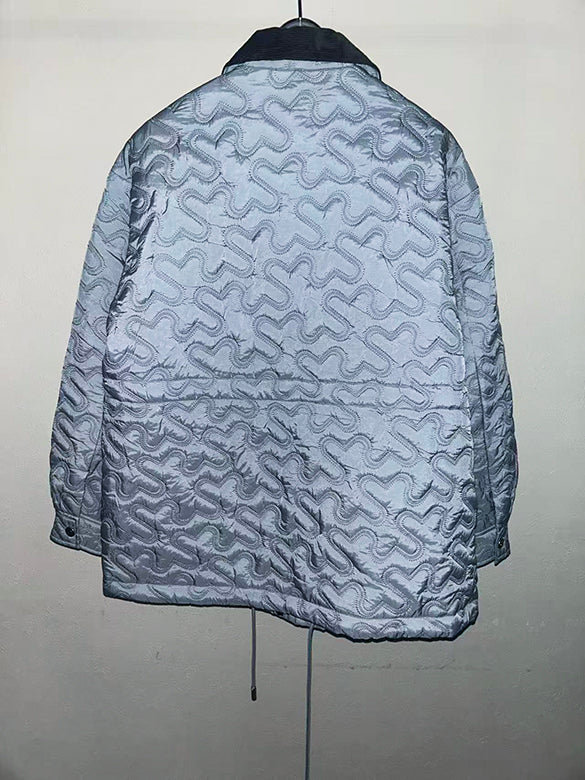 Corduroy Collar Padded Jacket