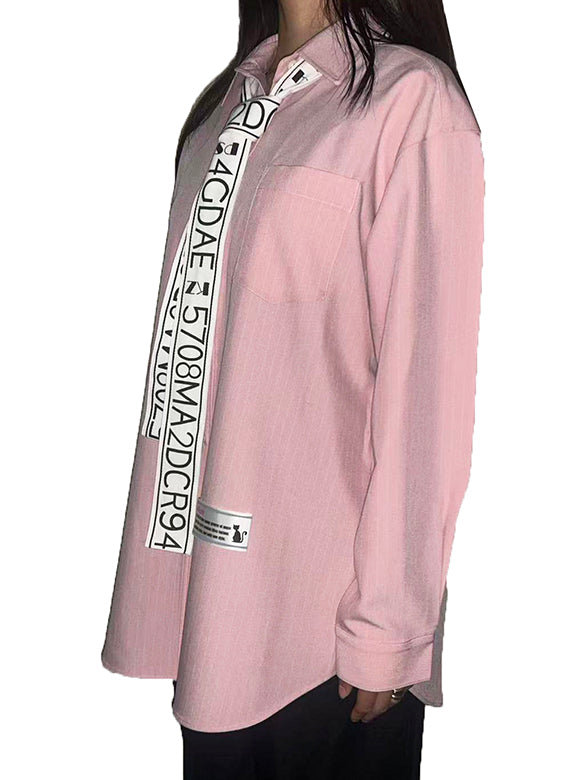 Belted Pin-stripe Shirt
