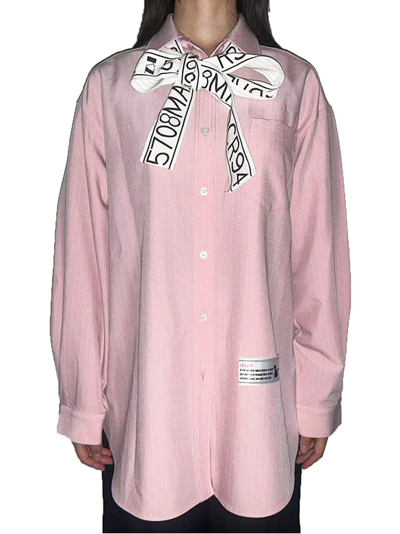 Belted Pin-stripe Shirt
