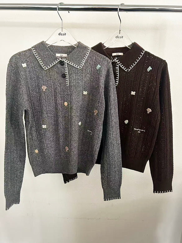 Embroidery Design Polo Knit