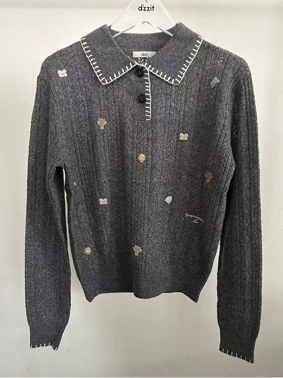 Embroidery Design Polo Knit
