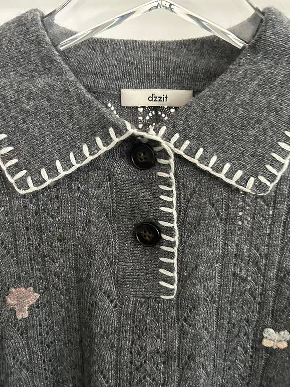Embroidery Design Polo Knit