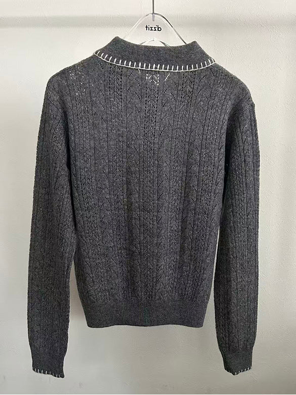 Embroidery Design Polo Knit
