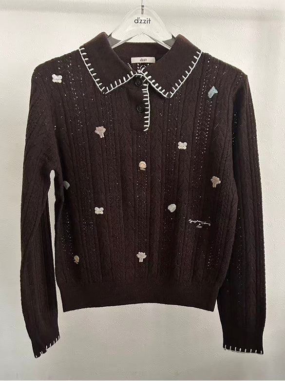 Embroidery Design Polo Knit