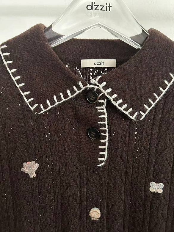 Embroidery Design Polo Knit
