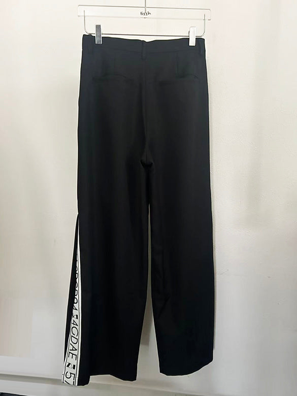 Tape Slit Slacks Pants