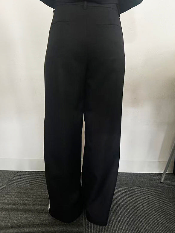 Tape Slit Slacks Pants