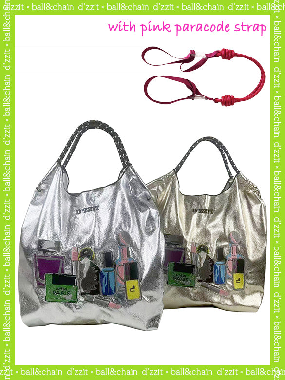 × ball&chain d'zzit Cat With Cosmetic Bag M & Pink Paracode Strap