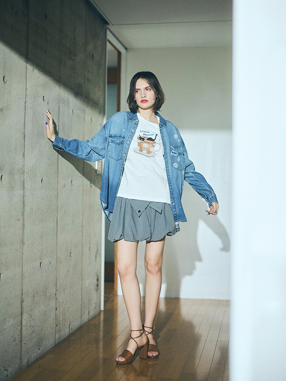 Layered Design Balloon Skirt