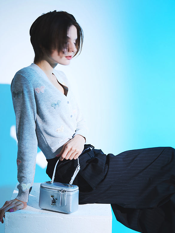Pin-stripe Double Waist Pants