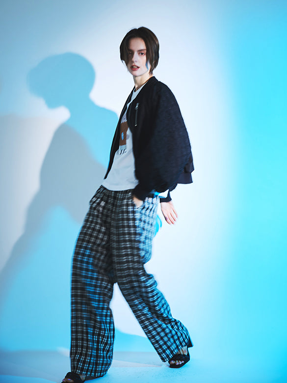 Ribbon Tulle Sleeves Blouson